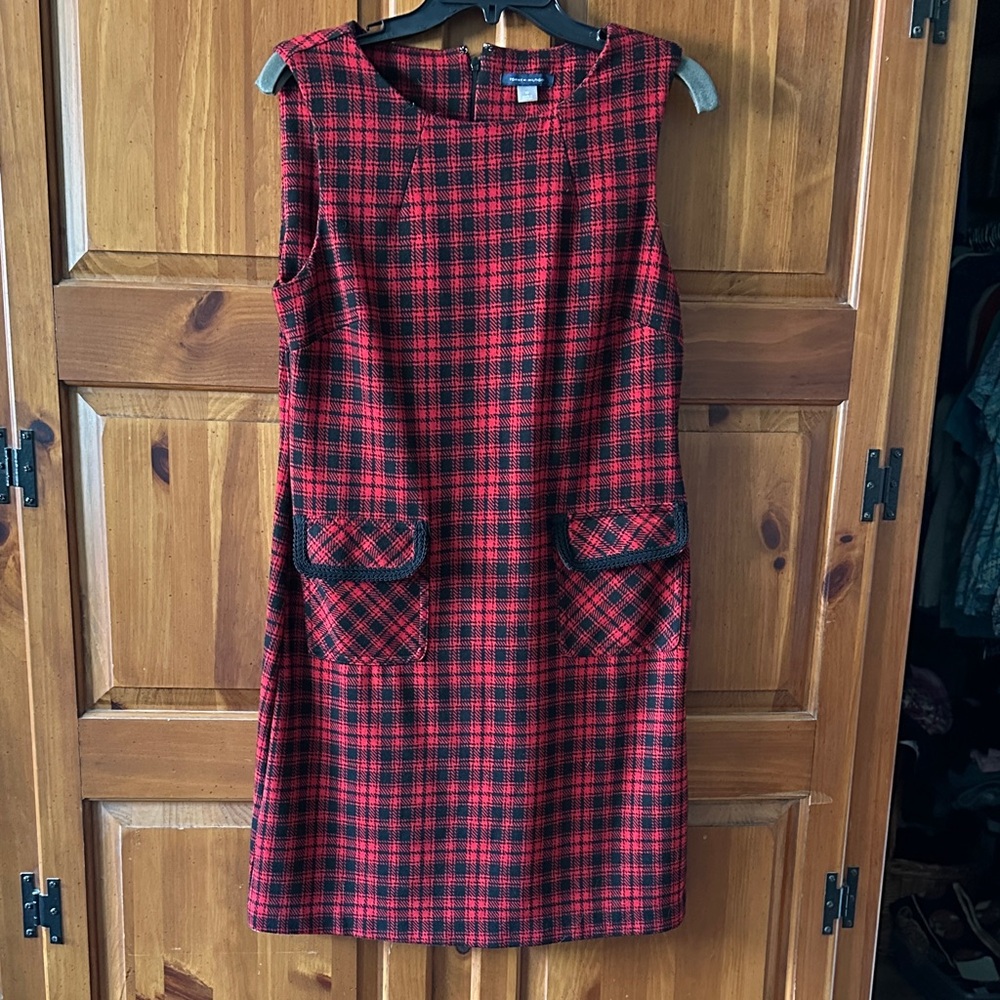 Tommy Hilfiger Red and Black Plaid Dress size 10